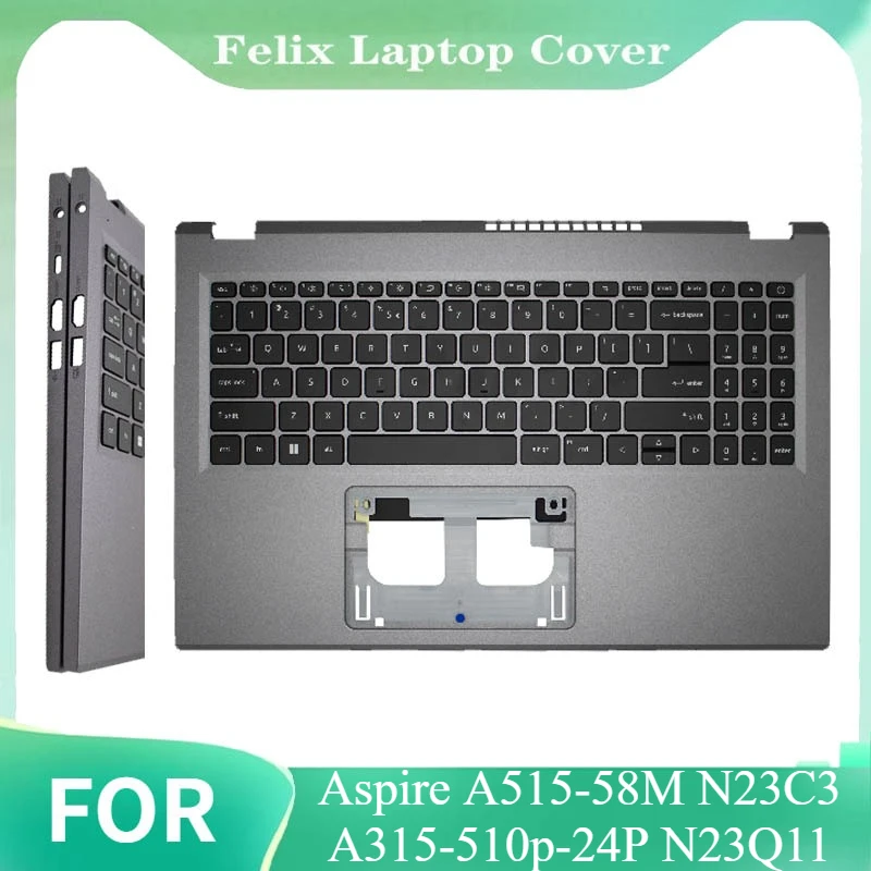 Новые запасные части для ноутбука Aspire A515-58M N23C3 A315-510p-24P N23Q11: верхняя крышка с клавиатурой, серый корпус (подставка для рук)
Новые запасные части для ноутбука Aspire A515-58M N23C3 A315-510p-24P N23Q11: верхняя крышка с клавиатурой, серый корпус (подставка для рук)