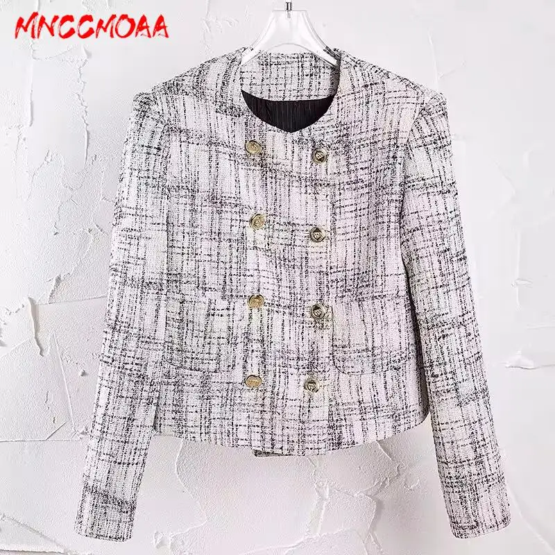 MNCCMOAA-Women's Double-Breasted Button Short Jacket, Casual Coat, Round Neck Tops, Female Outerwear, Fashion Spring Autumn 2024
MNCCMOAA-Women's Double-Breasted Button Short Jacket, Casual Coat, Round Neck Tops, Female Outerwear, Fashion Spring Autumn 2024