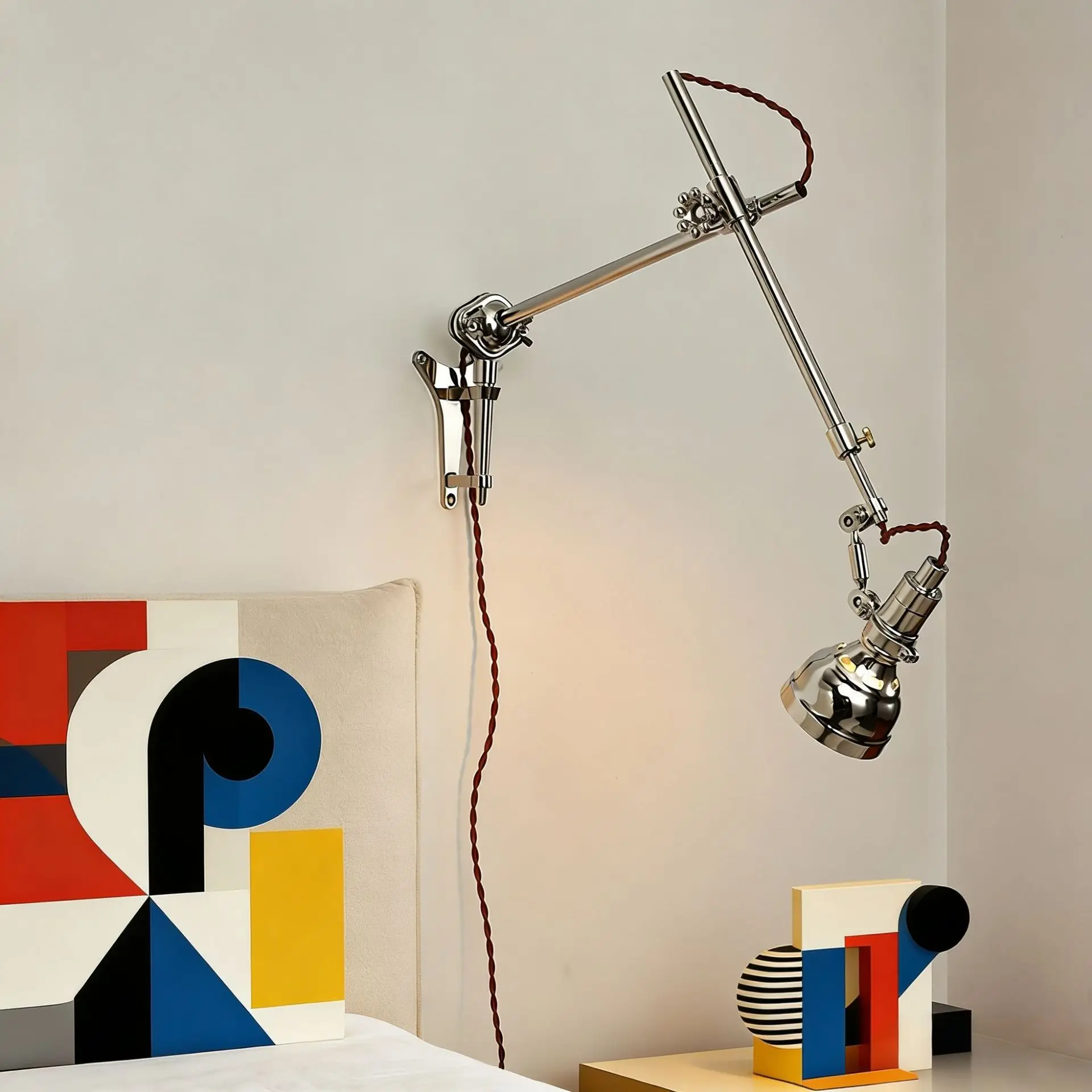 Bauhaus Retro Industrial Swing Arm Adjustable Wall Lamp for Nordic Bedside Lighting Coffee Shop Indoor Reading Lights
Bauhaus Retro Industrial Swing Arm Adjustable Wall Lamp for Nordic Bedside Lighting Coffee Shop Indoor Reading Lights