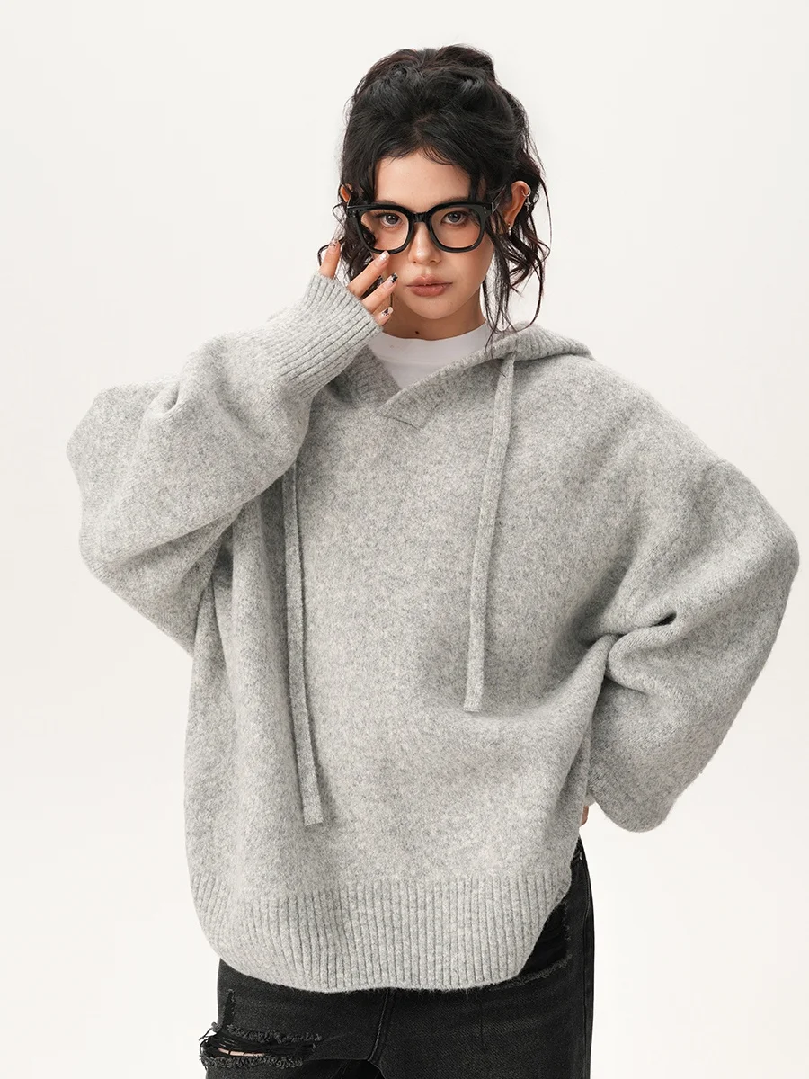 Американский ретро-свитер с капюшоном для мужчин и женщин, свободный, повседневный, с V-образным вырезом, вязаный, для осени и зимы, теплый, для пар
Американский ретро-свитер с капюшоном для мужчин и женщин, свободный, повседневный, с V-образным вырезом, вязаный, для осени и зимы, теплый, для пар