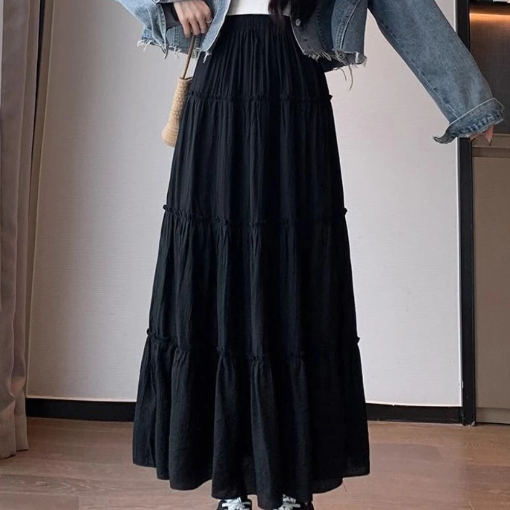 Solid Color Ruffle Half Dress Skirt Women with Ruffled Edges Korean Style Long Cake Skirt Chic High Waist Half Dress
Solid Color Ruffle Half Dress Skirt Women with Ruffled Edges Korean Style Long Cake Skirt Chic High Waist Half Dress