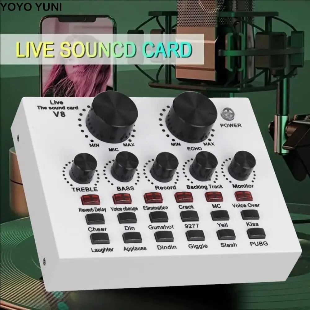 Аудиомикшер V8 Звуковая карта Студийная запись Караоке Микрофон Звуковая карта Профессиональная черная внешняя звуковая карта Веб-трансляция в прямом эфире
Аудиомикшер V8 Звуковая карта Студийная запись Караоке Микрофон Звуковая карта Профессиональная черная внешняя звуковая карта Веб-трансляция в прямом эфире