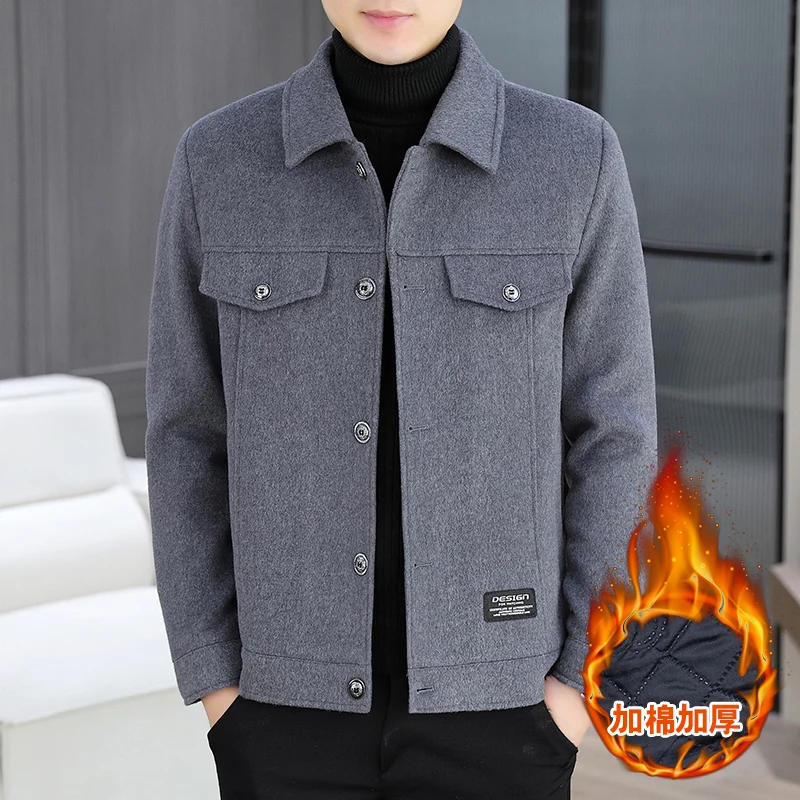 Korean Fashion Woolen Jacket Men High End Winter Business Casual Short Windbreaker Solid Color Versatile Wool Blends Coats
Korean Fashion Woolen Jacket Men High End Winter Business Casual Short Windbreaker Solid Color Versatile Wool Blends Coats