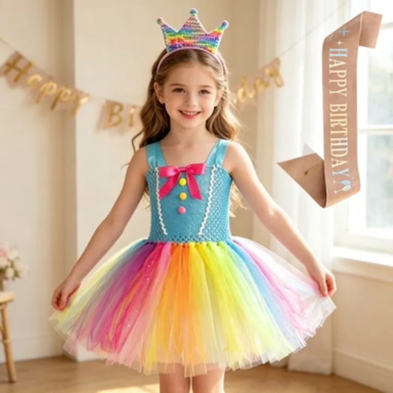 Pink candy-style dress for little girls, party outfit for girls' birthdays, kids' formal dress, fluffy tutu gown for Christmas
Pink candy-style dress for little girls, party outfit for girls' birthdays, kids' formal dress, fluffy tutu gown for Christmas