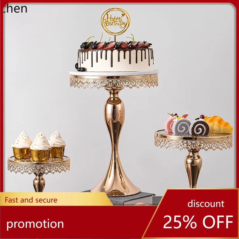 Zml creative tall cake stand wedding party round glass cake stand dessert iron tray ornament
Zml creative tall cake stand wedding party round glass cake stand dessert iron tray ornament