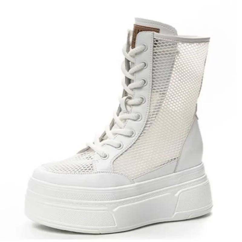 Top quality 8.5cm Mesh Breathable Motorcycle Ankle Boots Patent Leather Shoes Ladies Hollow Boots Woman Fashion Sandals Summer
Top quality 8.5cm Mesh Breathable Motorcycle Ankle Boots Patent Leather Shoes Ladies Hollow Boots Woman Fashion Sandals Summer