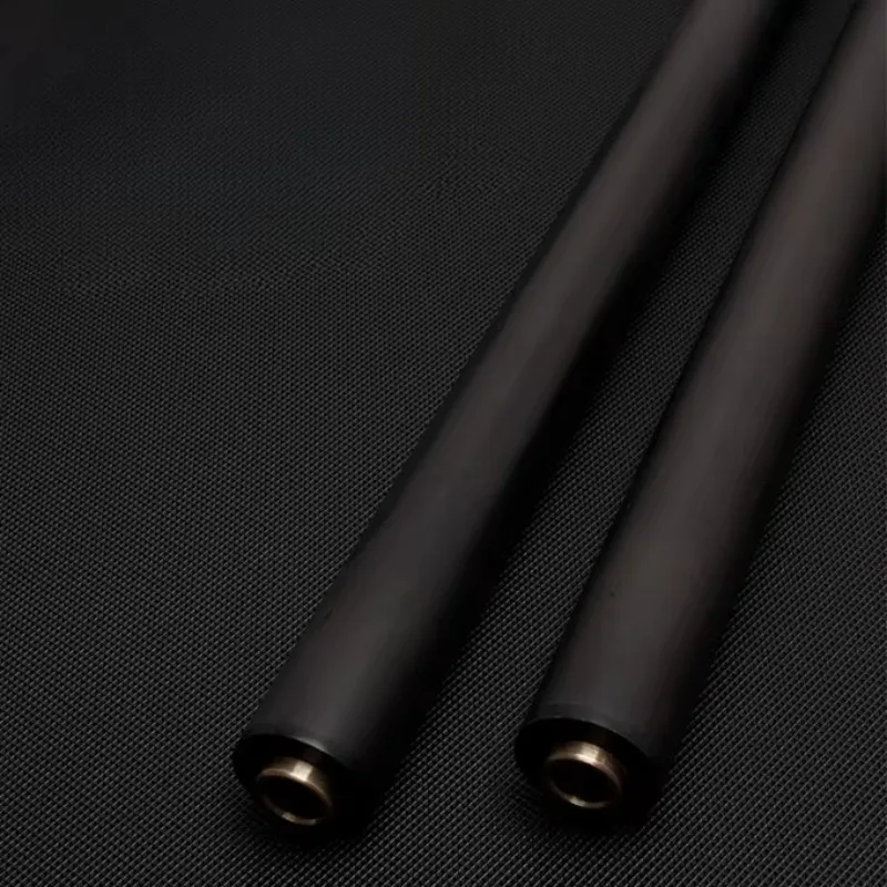 Professional custom carbon fiber snooker cue, 11mm tip, 2-piece design with radial joint.
Professional custom carbon fiber snooker cue, 11mm tip, 2-piece design with radial joint.