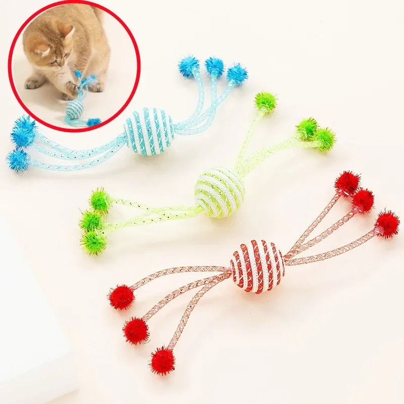 Cat Toy Self Hi Cats Sticks Cat Toys Interactive Ropes Ball Toys for Cats Teasing Bite-resistant Wool Ball Pet Products
Cat Toy Self Hi Cats Sticks Cat Toys Interactive Ropes Ball Toys for Cats Teasing Bite-resistant Wool Ball Pet Products