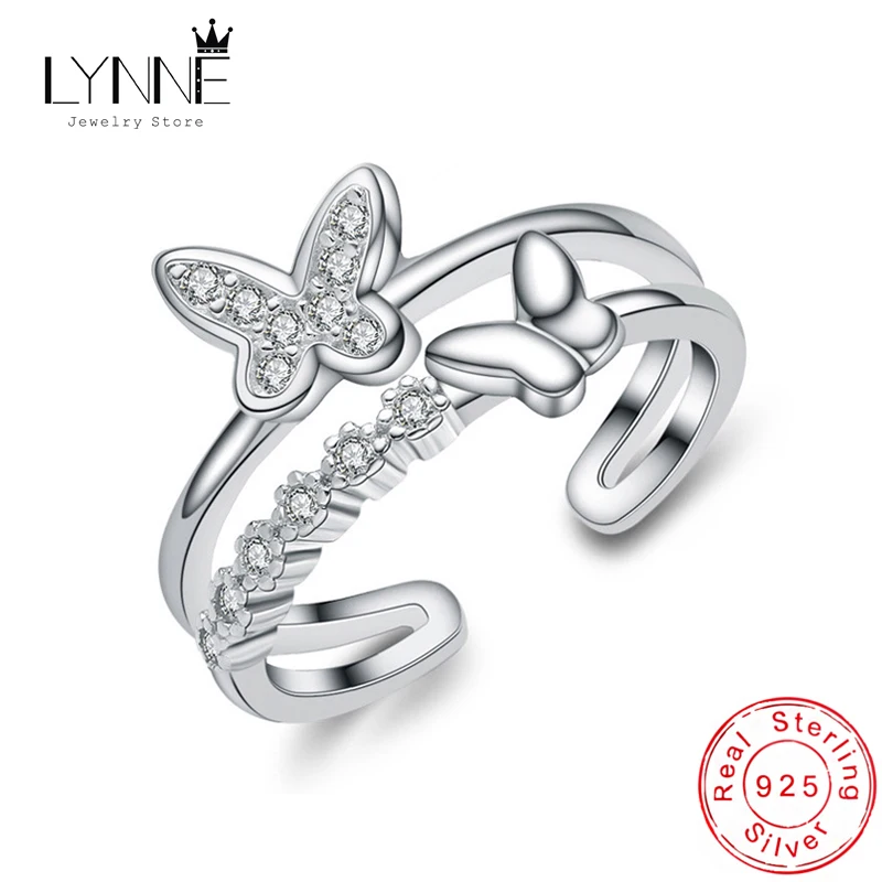 New Fashion 925 Sterling Silver Butterfly Zircon Open Rings Fine Double Layer Rhinestone Resizable Ring Women&Girl Jewelry Gift
New Fashion 925 Sterling Silver Butterfly Zircon Open Rings Fine Double Layer Rhinestone Resizable Ring Women&Girl Jewelry Gift