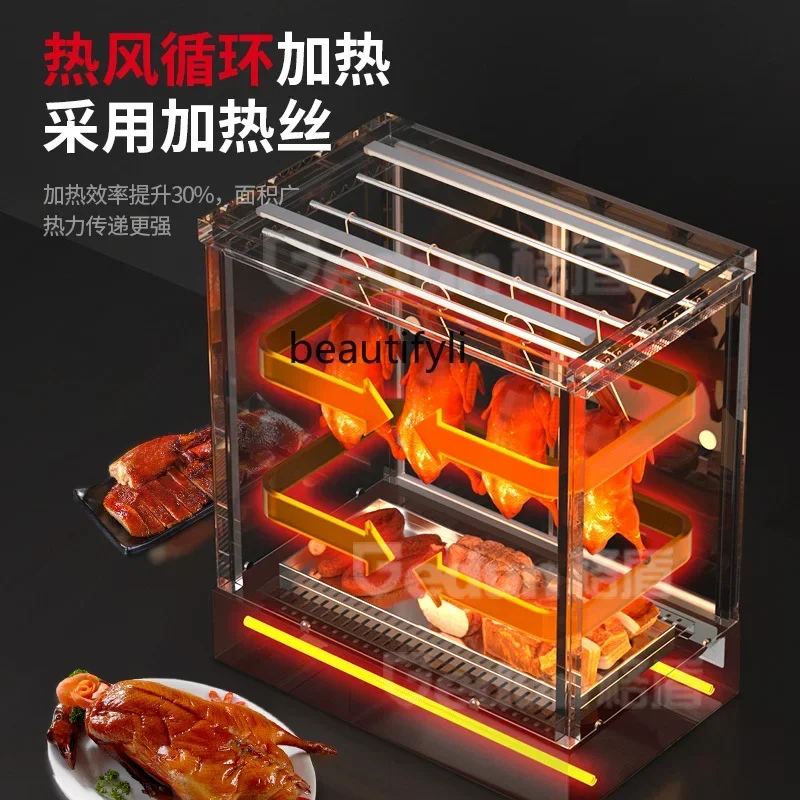A Roast duck insulation cabinet Commercial desktop constant temperature insulation box Heating cabinet Display cabinet
A Roast duck insulation cabinet Commercial desktop constant temperature insulation box Heating cabinet Display cabinet