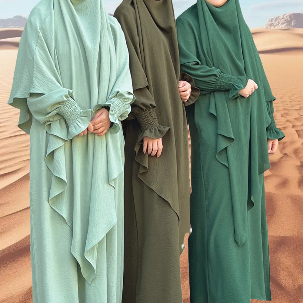 2Pcs Eid Djellaba Khimar Abaya Muslim Women Hooded Hijab Dress Dubai Turkey Ramadan Prayer Garment Islamic Clothing Jalabiya New
2Pcs Eid Djellaba Khimar Abaya Muslim Women Hooded Hijab Dress Dubai Turkey Ramadan Prayer Garment Islamic Clothing Jalabiya New