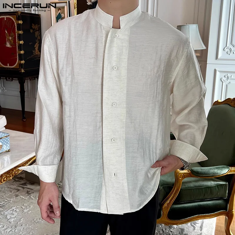 INCERUN Tops 2024 Korean Style Mens Solid Stand Collar Design Shirts Casual Simple Streetwear Hot Sale Long Sleeved Blouse S-5XL
INCERUN Tops 2024 Korean Style Mens Solid Stand Collar Design Shirts Casual Simple Streetwear Hot Sale Long Sleeved Blouse S-5XL