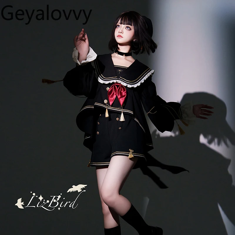 Original Japanese Lolita Gorgeous Academy Set Sweet Girl Navy Collar Long Sleeve Top High Waist Straight Shorts Set
Original Japanese Lolita Gorgeous Academy Set Sweet Girl Navy Collar Long Sleeve Top High Waist Straight Shorts Set