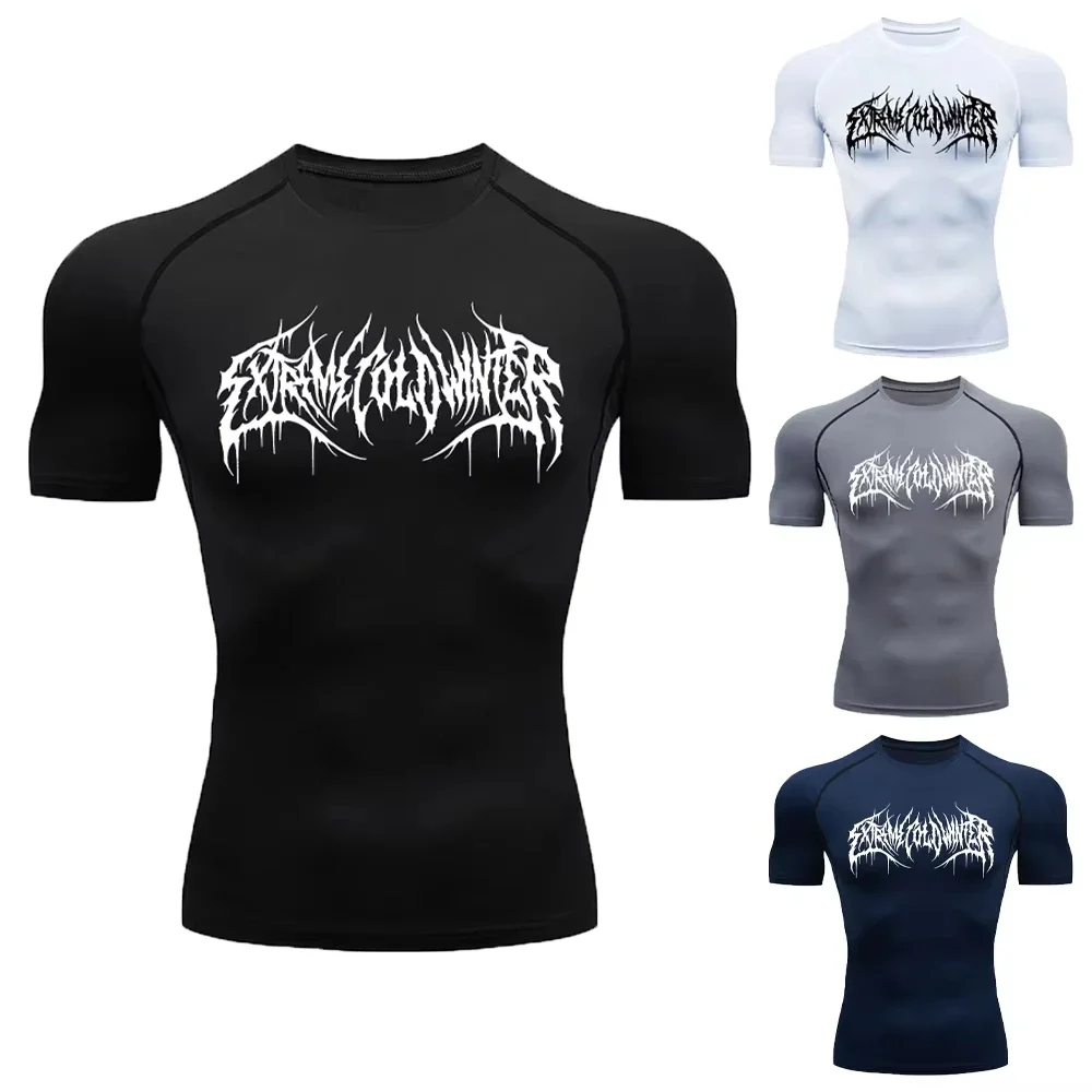 Summer Compression Sweatshirt Short Sleeve Men's Fitness Printed T-Shirt Running Quick-Dry Top Gym Workout Bodybuilding T-Shirt
Summer Compression Sweatshirt Short Sleeve Men's Fitness Printed T-Shirt Running Quick-Dry Top Gym Workout Bodybuilding T-Shirt