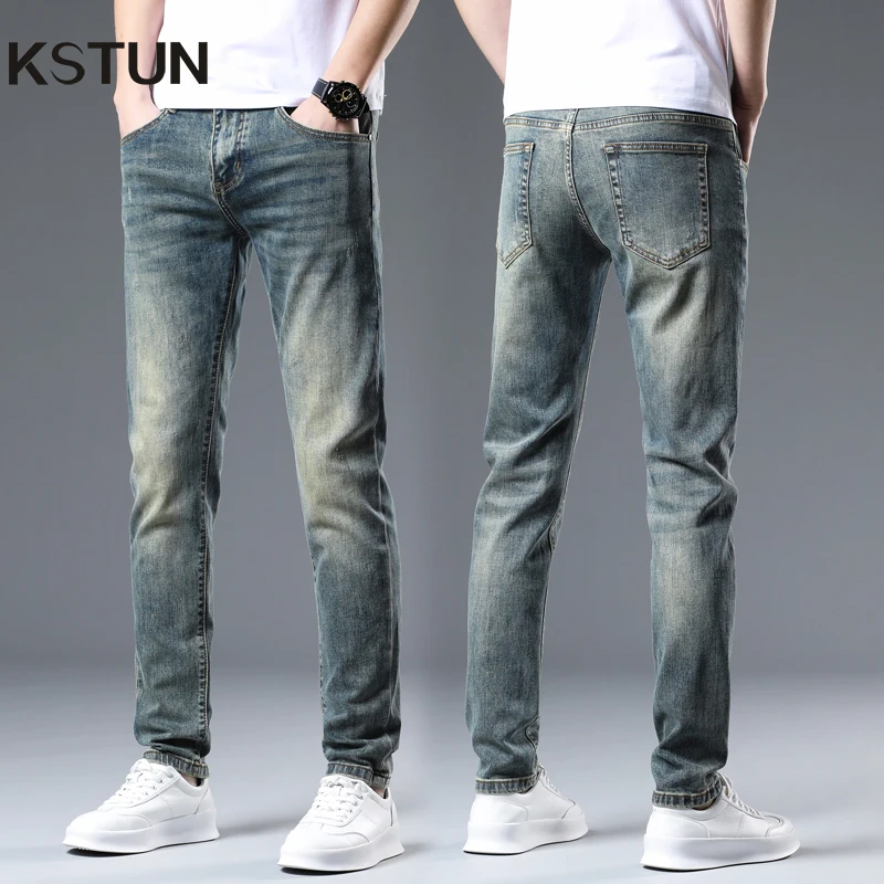 KSTUN Skinny Jeans For Men Distressed Mens Ripped Pants Vintage Stretch Men's Trousers High Quality Brand Patchwork Designer
KSTUN Skinny Jeans For Men Distressed Mens Ripped Pants Vintage Stretch Men's Trousers High Quality Brand Patchwork Designer