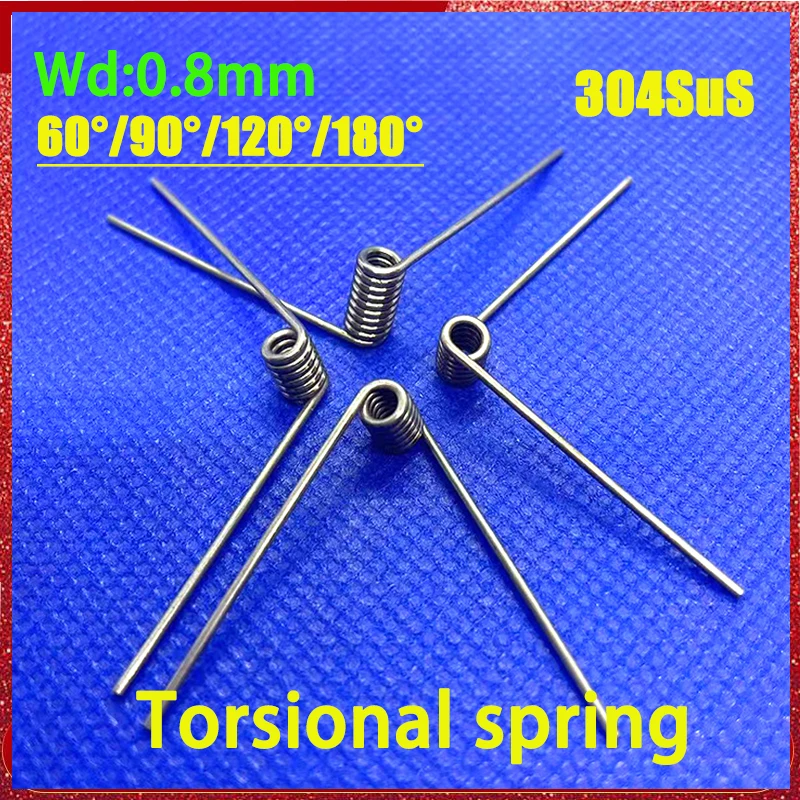 Wire Diameter 0.8mm 304 Stainless Steel Reset Strong Torsion Spring High-strength V-shaped Spring Customizable 60°/90°/120°/180°
Wire Diameter 0.8mm 304 Stainless Steel Reset Strong Torsion Spring High-strength V-shaped Spring Customizable 60°/90°/120°/180°