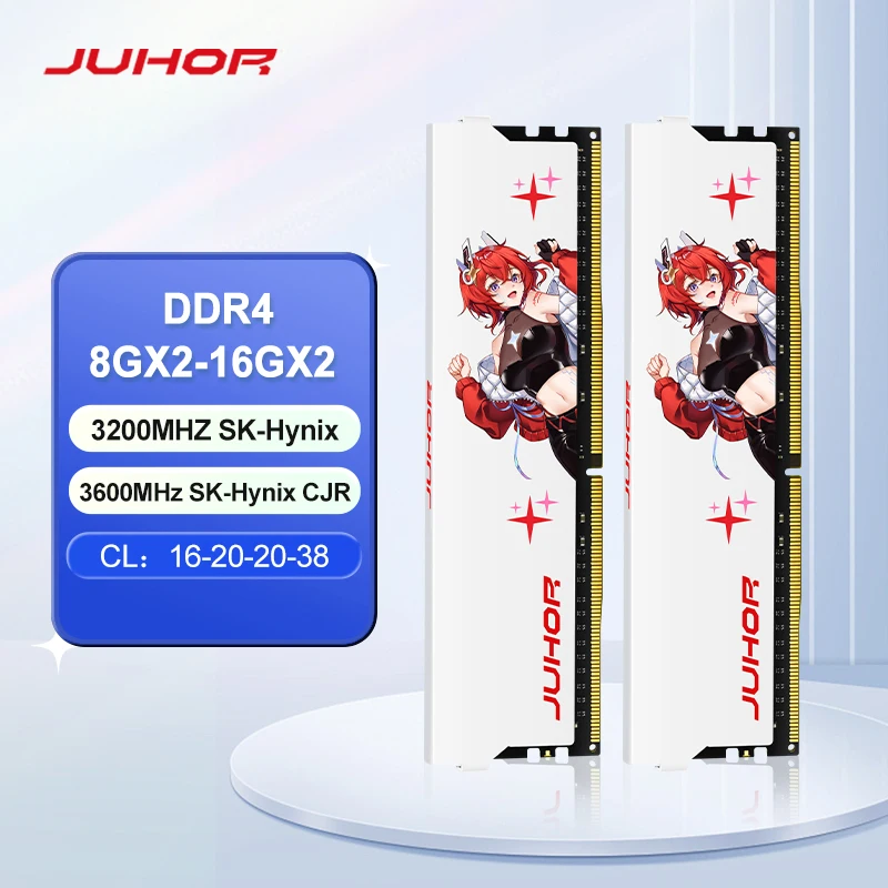 JUHOR Memoria Ram DDR4 (8GX2)3200 МГц (16GX2)3200 МГц 3600 МГц 8 ГБ 16 ГБ Двухканальная память для настольных игр
JUHOR Memoria Ram DDR4 (8GX2)3200 МГц (16GX2)3200 МГц 3600 МГц 8 ГБ 16 ГБ Двухканальная память для настольных игр