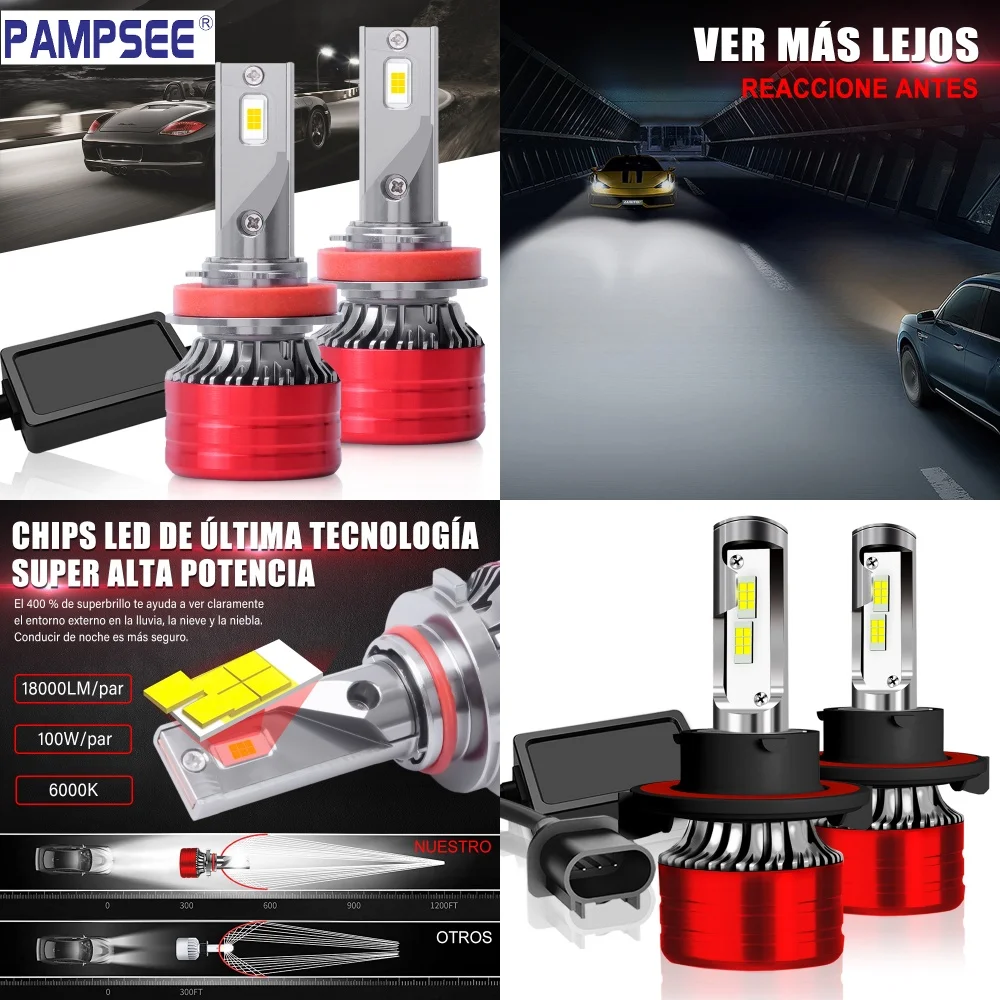 PAMPSEE F5 Plus 18000LM 9005 9006 H4 H1 H8 Светодиодная лампа для фар H7 H11LED Автомобильные лампы 6000K Высокая мощность 9012 HB3 HB4 Свет 12 В
PAMPSEE F5 Plus 18000LM 9005 9006 H4 H1 H8 Светодиодная лампа для фар H7 H11LED Автомобильные лампы 6000K Высокая мощность 9012 HB3 HB4 Свет 12 В