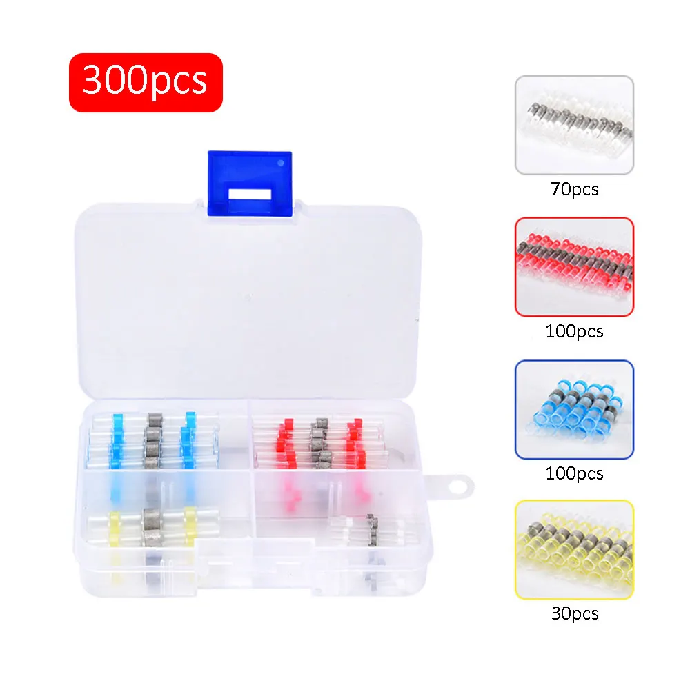 300pcs Solder Seal Wire Connectors, Waterproof Insulated Electrical Heat Shrink Butt Connectors Wire Terminals for Electronics
300pcs Solder Seal Wire Connectors, Waterproof Insulated Electrical Heat Shrink Butt Connectors Wire Terminals for Electronics