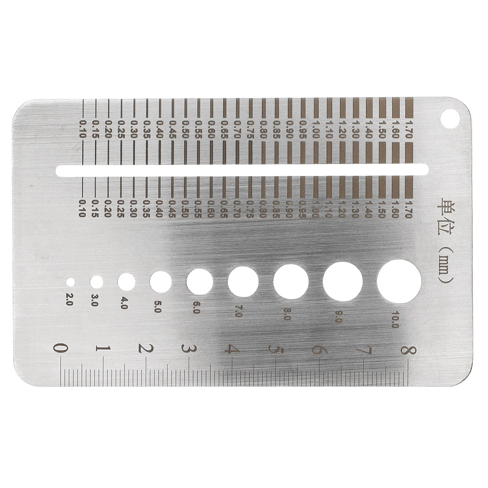 Precision Feeler Gauge Set with Straight Ruler and Drill Hole Gauge for Gap Width Thickness Measuring Engineering Mechanics DIY