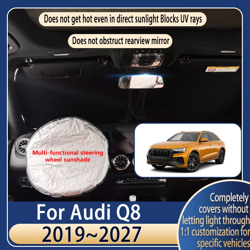 Steering wheel Car Sun Visor For Audi Q8 2019~2027 26 Summer Cooling Auto Accessories Front Windshield Sunshade Heat Insulati
Steering wheel Car Sun Visor For Audi Q8 2019~2027 26 Summer Cooling Auto Accessories Front Windshield Sunshade Heat Insulati