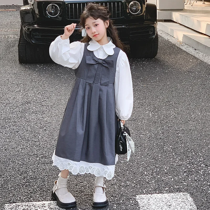 Two piece set of girl's camisole dress for children's spring 2024 new doll neck dress suit vest dress
Two piece set of girl's camisole dress for children's spring 2024 new doll neck dress suit vest dress