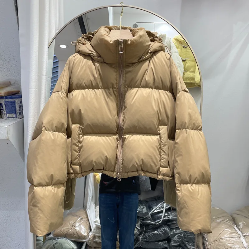 Short Zipper Style Solid Color Down Coat Women's New Versatile Thickened Loose Hooded Fashionable Long Sleeve Down Coat
Short Zipper Style Solid Color Down Coat Women's New Versatile Thickened Loose Hooded Fashionable Long Sleeve Down Coat