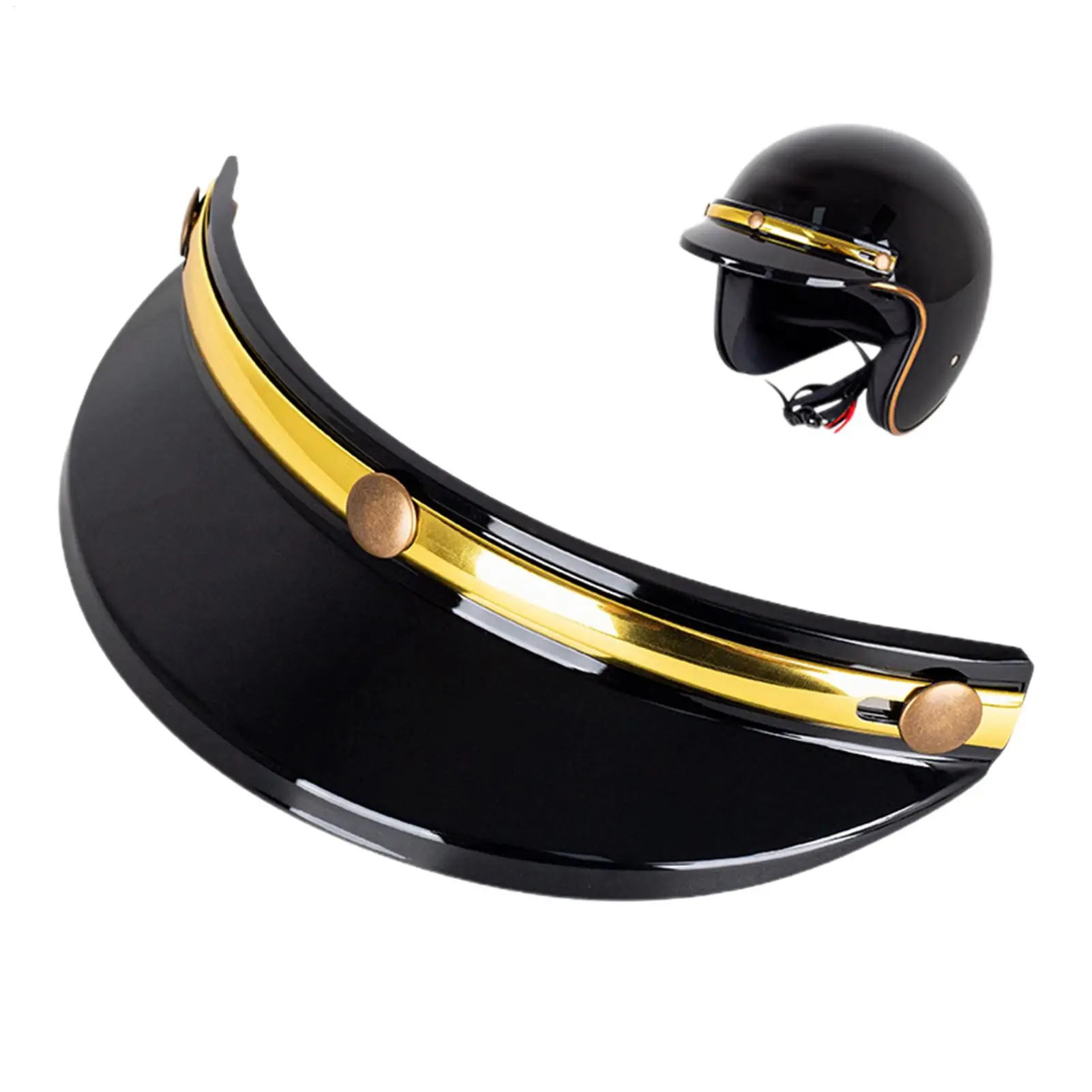 Helmets Sun Shade Protector Helmets Visor with Three-Clip Design Easy Install Vintage Style Helmets Accessories for Motocross
Helmets Sun Shade Protector Helmets Visor with Three-Clip Design Easy Install Vintage Style Helmets Accessories for Motocross