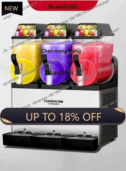 A0 Commercial cold drink machine Automatic double-cylinder three-cylinder slush snow granulator Smoothie juicer Beverage machine
A0 Commercial cold drink machine Automatic double-cylinder three-cylinder slush snow granulator Smoothie juicer Beverage machine