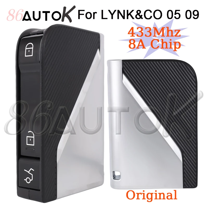 Original Car Key Fob For LYNK&CO 05 2018-2022 09 2022-Now 433Mhz 8A Chip 3 Buttons 86AUTOK Smart Car Remote Key OEM Uncut Blade
Original Car Key Fob For LYNK&CO 05 2018-2022 09 2022-Now 433Mhz 8A Chip 3 Buttons 86AUTOK Smart Car Remote Key OEM Uncut Blade