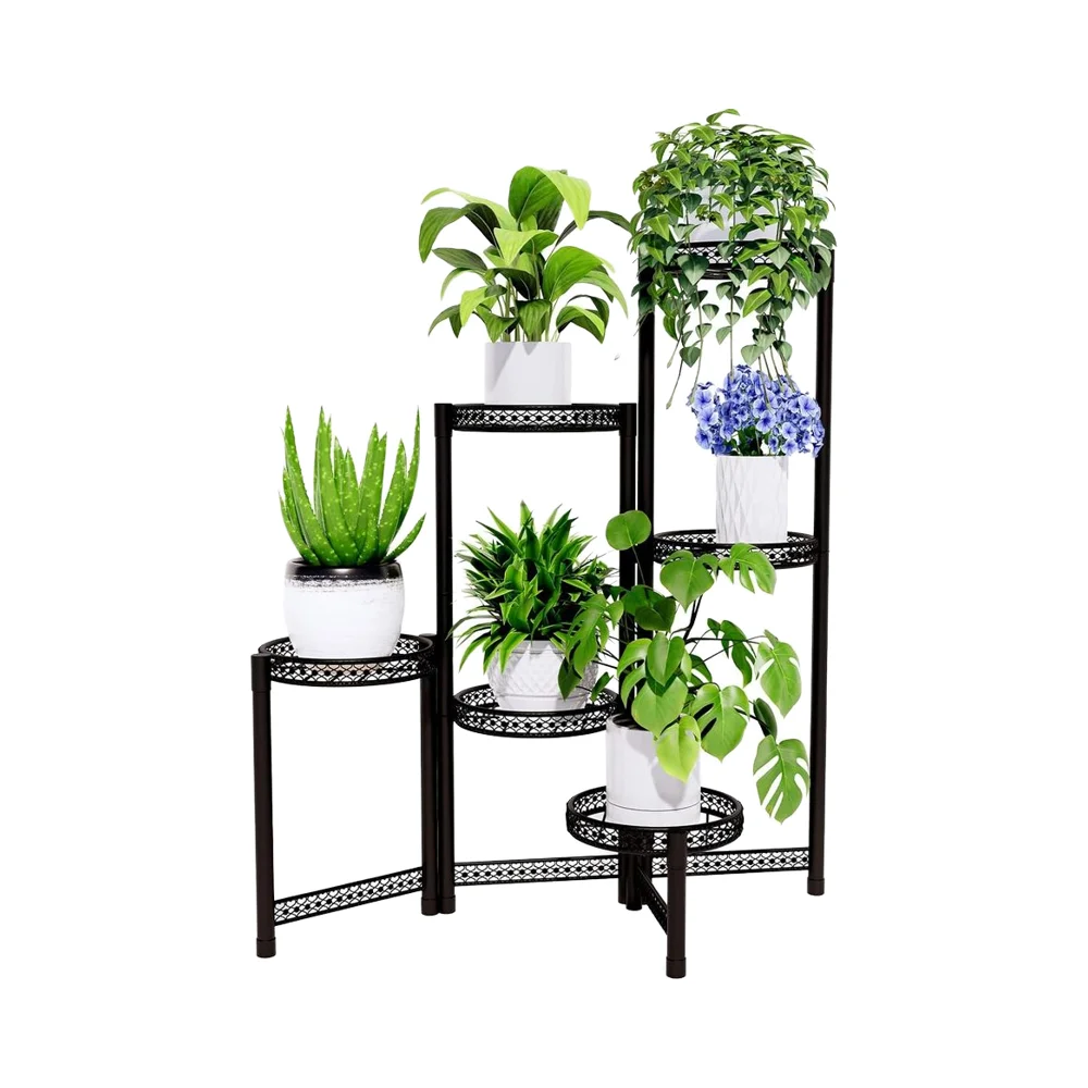 5-ярусная металлическая подставка для растений повышенной прочности, для использования в помещении и на улице, угловая высокая полка для нескольких растений, складная подставка для цветочных горшков
5-ярусная металлическая подставка для растений повышенной прочности, для использования в помещении и на улице, угловая высокая полка для нескольких растений, складная подставка для цветочных горшков