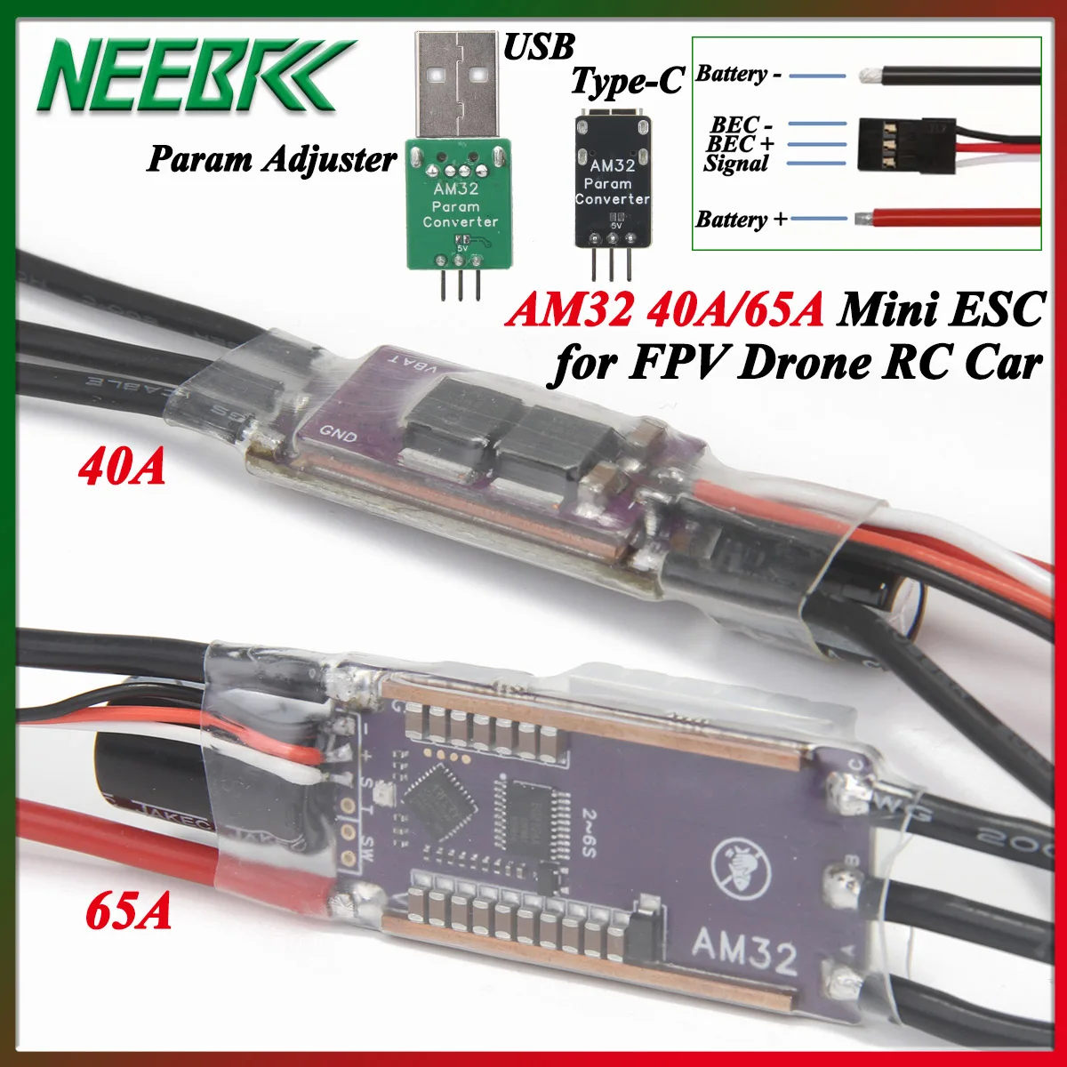 AM32 40A 65A ESC 32-битный контроллер скорости сигнальный кабель с поддержкой PWM/DSHOT/синусного регулятора пара для FPV Racing Drone RC Car Crawler
AM32 40A 65A ESC 32-битный контроллер скорости сигнальный кабель с поддержкой PWM/DSHOT/синусного регулятора пара для FPV Racing Drone RC Car Crawler