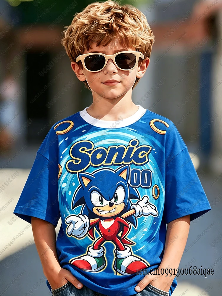 Cartoon Sonic Print Tshirts for Adult/Kids Summer Boys Girls Sports T-shirt Casual Round Neck Street Short Sleeve Cosplay Tops
Cartoon Sonic Print Tshirts for Adult/Kids Summer Boys Girls Sports T-shirt Casual Round Neck Street Short Sleeve Cosplay Tops