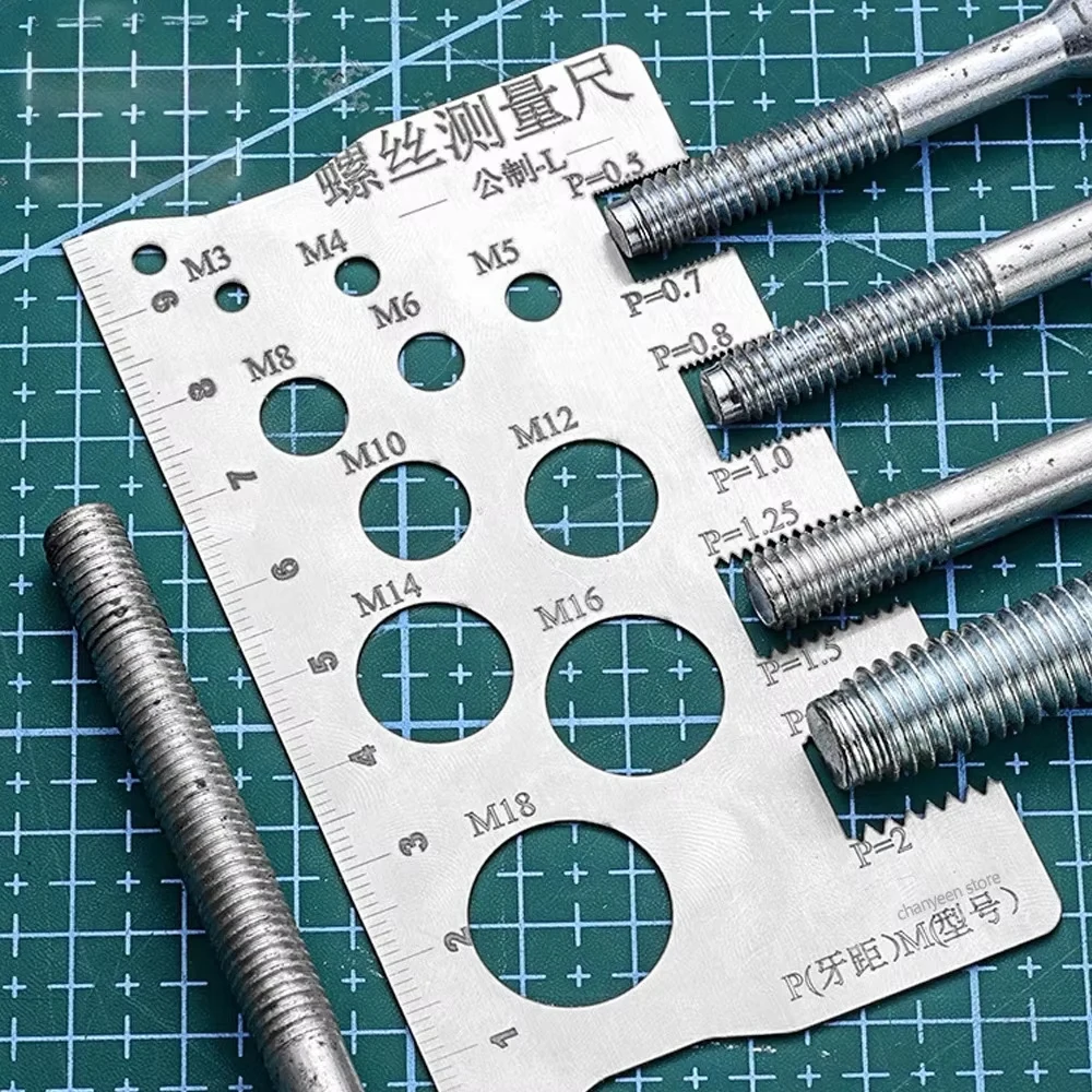 1-20Pc M3-M18 Thread Checker Screw Measurement Ruler Stainless Steel Caliper Metric for Measuring Screw Pitch Bit Bolt Nut Screw
1-20Pc M3-M18 Thread Checker Screw Measurement Ruler Stainless Steel Caliper Metric for Measuring Screw Pitch Bit Bolt Nut Screw