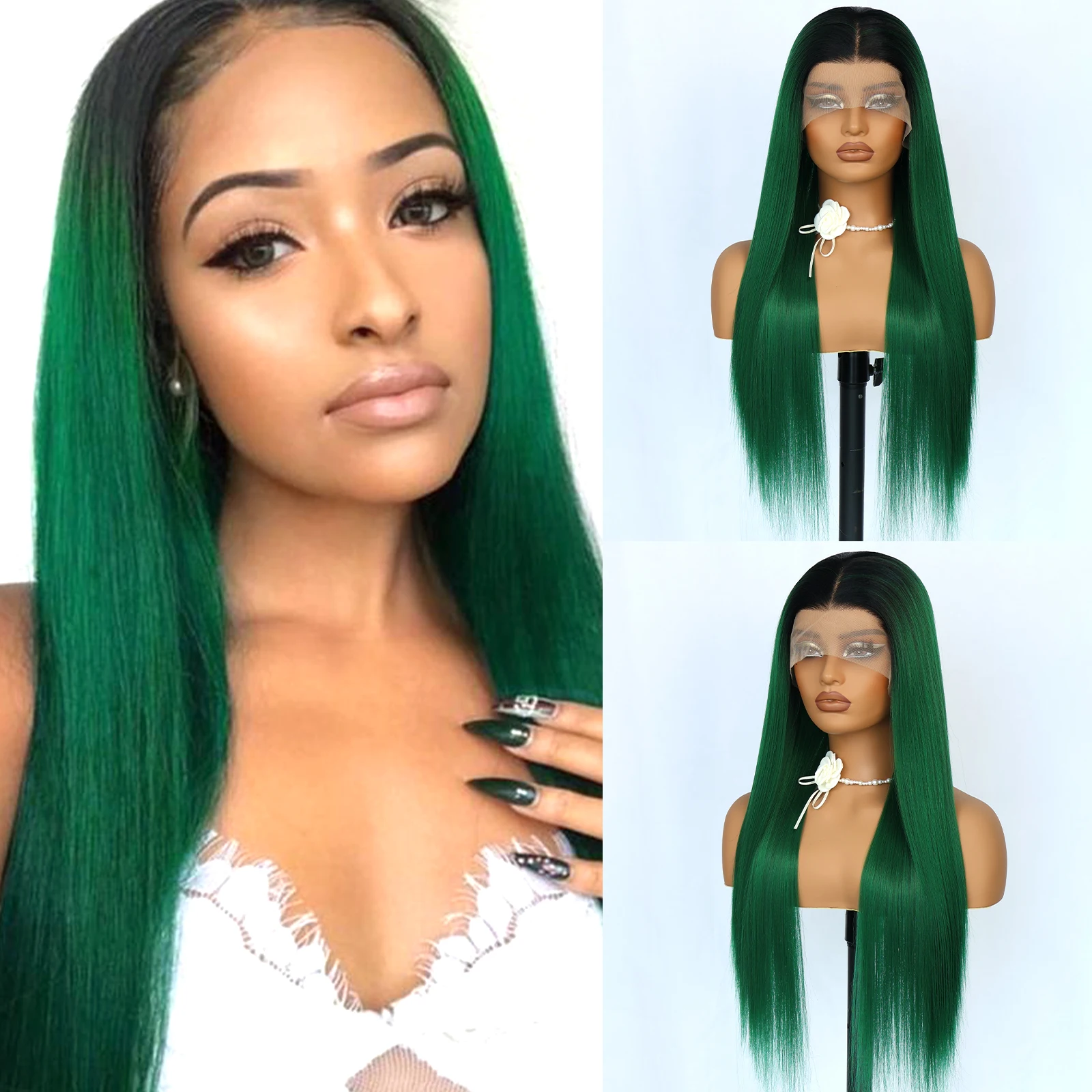 Aubree Synthetic Wig 13*4 Lace Front Wigs Daily Use Party Time Green Hair Long Straight 28 inches 180% Density Heat Resistant
Aubree Synthetic Wig 13*4 Lace Front Wigs Daily Use Party Time Green Hair Long Straight 28 inches 180% Density Heat Resistant