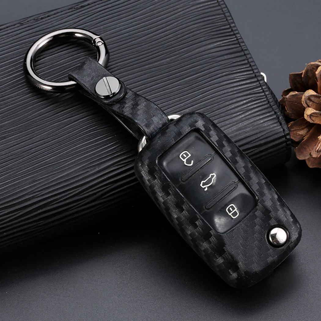 WFMJ Black For Volkswagen SKODA SEAT Carbon Fiber Silicone Flip Key Chain Cover Fob
WFMJ Black For Volkswagen SKODA SEAT Carbon Fiber Silicone Flip Key Chain Cover Fob