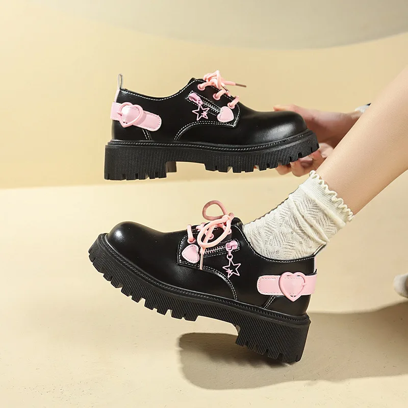 New Fashion Autumn Women's Shoes 2025 Pink Youth Bow Heart Sweet and Cool Thick-soled Loafers for Girls, Versatile Women's Shoes
New Fashion Autumn Women's Shoes 2025 Pink Youth Bow Heart Sweet and Cool Thick-soled Loafers for Girls, Versatile Women's Shoes