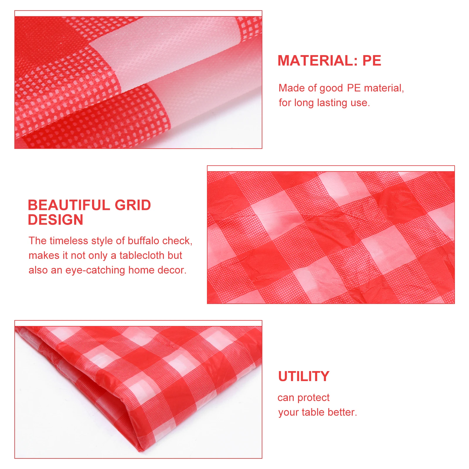 10pcs Disposable Tablecloth PE Waterproof Oil Proof Rectangular Covers Buffalo Plaid Checkered Home Restaurant Coffee Store
10pcs Disposable Tablecloth PE Waterproof Oil Proof Rectangular Covers Buffalo Plaid Checkered Home Restaurant Coffee Store