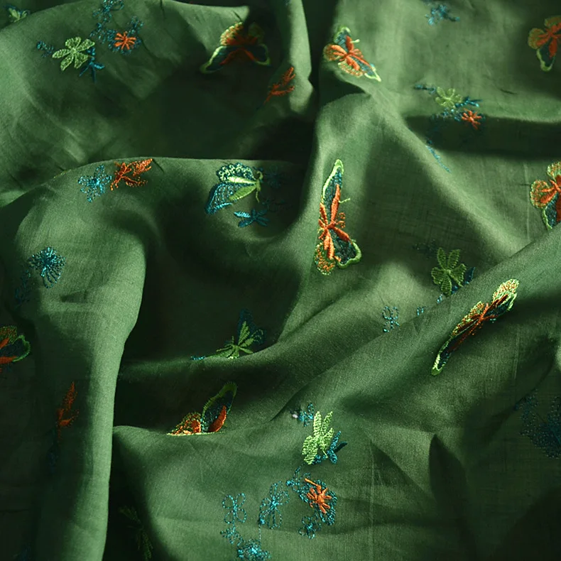 High End Pure Ramie Embroidered Fabric Butterfly Embroidery Summer Dresses Shirts Hanfu Embroidered Fabrics
High End Pure Ramie Embroidered Fabric Butterfly Embroidery Summer Dresses Shirts Hanfu Embroidered Fabrics