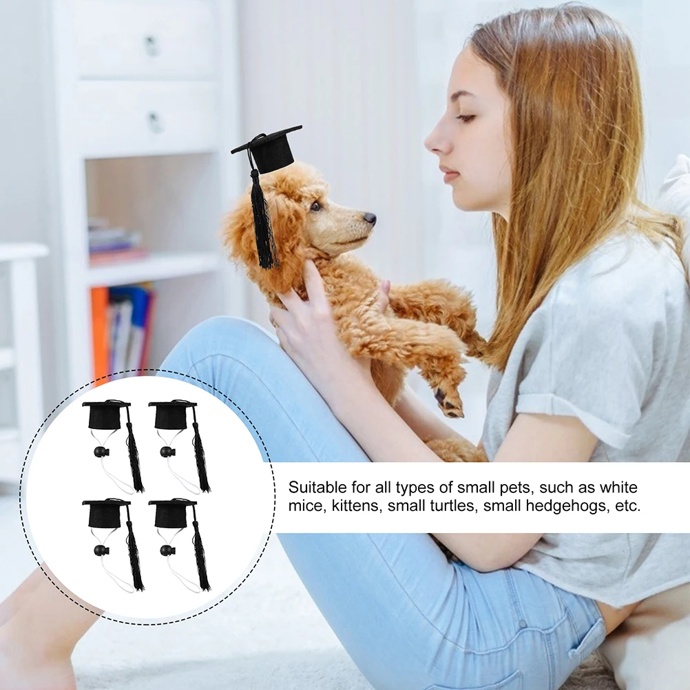 4 Pcs Accessories Pet Bachelor's Cap Mother Decorations Cloth Caps Mini Graduation Hat
4 Pcs Accessories Pet Bachelor's Cap Mother Decorations Cloth Caps Mini Graduation Hat