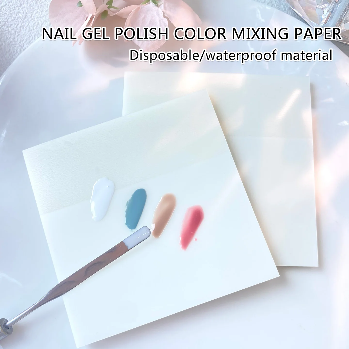TSZS 50pcs Gel Nail Polish Palette Paper Disposable Tinting Glue Paper Waterproof Paper Display Board Nail Tool
TSZS 50pcs Gel Nail Polish Palette Paper Disposable Tinting Glue Paper Waterproof Paper Display Board Nail Tool