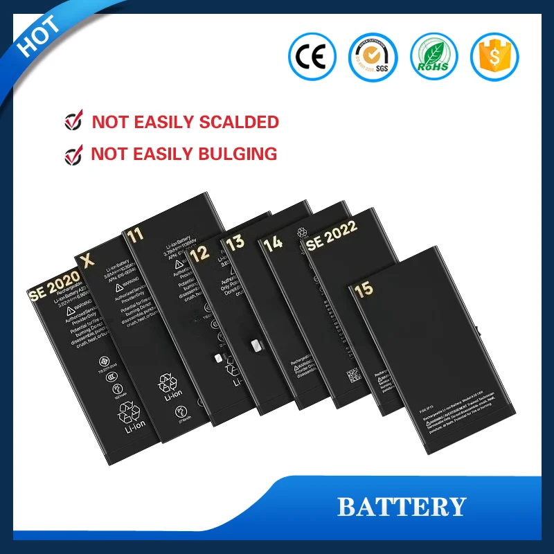 Battery For IPhone X/XS/XSMax/XR/11/11Pro/11PM/12/12mini/12Pro/13/13mini/13Pro/14/14P/14Pro/15/15P/15Pro Mobile Phone Batteries
Battery For IPhone X/XS/XSMax/XR/11/11Pro/11PM/12/12mini/12Pro/13/13mini/13Pro/14/14P/14Pro/15/15P/15Pro Mobile Phone Batteries