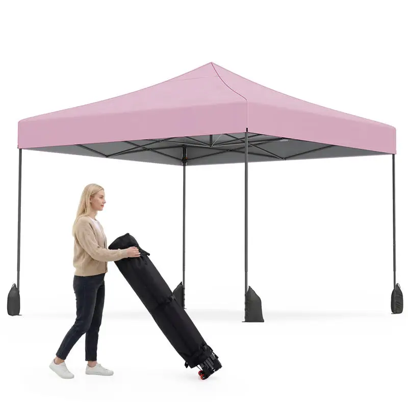 9.5 x 9.5 Feet Pop up Canopy Tent with Adjustable Heights-Pink
9.5 x 9.5 Feet Pop up Canopy Tent with Adjustable Heights-Pink
