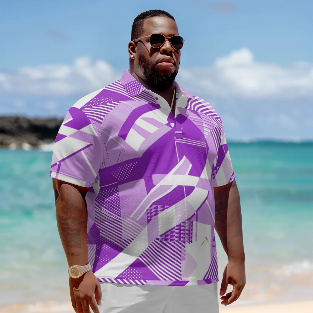 1 men's plus size polo shirt with summer fantasy purple print casual lapel button suitable for shopping and golf
1 men's plus size polo shirt with summer fantasy purple print casual lapel button suitable for shopping and golf