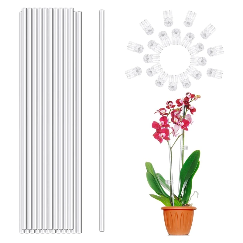 Plant Support Stakes Plant Sticks 20PCS Acrylic Clear Plant Support Stakes 16 Inches Garden Single Stem Stakes For Indoor
Plant Support Stakes Plant Sticks 20PCS Acrylic Clear Plant Support Stakes 16 Inches Garden Single Stem Stakes For Indoor