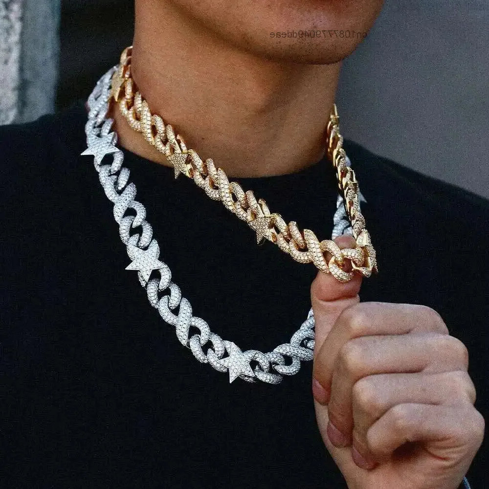 15mm Infinity Star Three Rows Iced Out S925 Silver Moissanite Cuban Link Necklace
15mm Infinity Star Three Rows Iced Out S925 Silver Moissanite Cuban Link Necklace