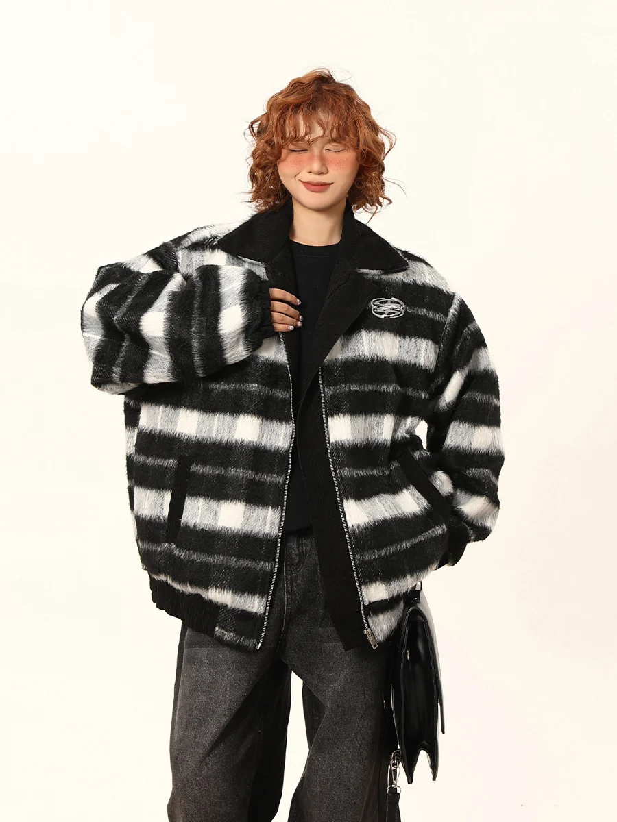 Plaid Cotton Liner Trench Windbreaker Jackets Coats for Women Girls Loose Academia y2k Streetwear Oversized Winter Outerwear
Plaid Cotton Liner Trench Windbreaker Jackets Coats for Women Girls Loose Academia y2k Streetwear Oversized Winter Outerwear