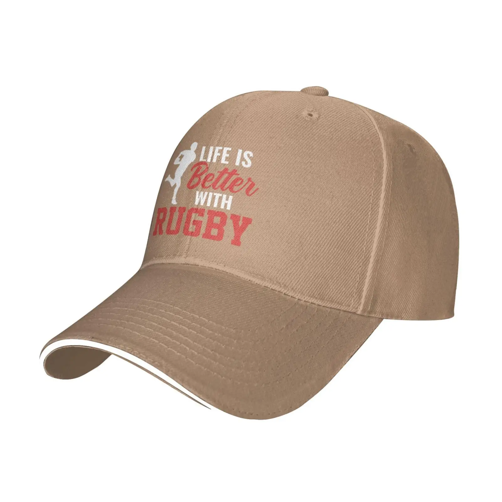 Life Is Better with Rugby Baseball Cap Women Men Hats Adjustable Truckers Sun Hat Golf Caps Natural
Life Is Better with Rugby Baseball Cap Women Men Hats Adjustable Truckers Sun Hat Golf Caps Natural