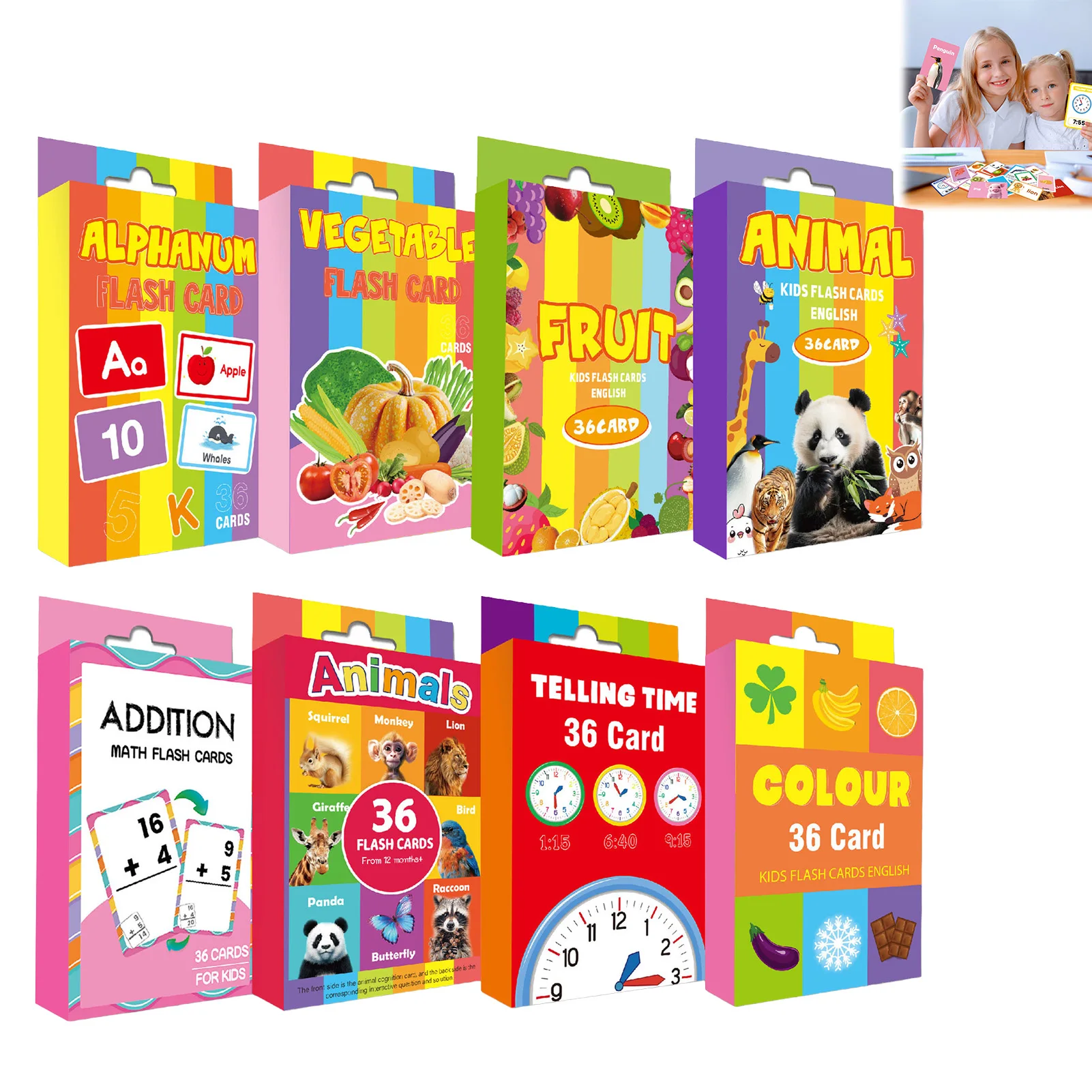 Children Educational Flashcards Set Animals Vegetables Letters Numbers Q&A English Learning Tools
Children Educational Flashcards Set Animals Vegetables Letters Numbers Q&A English Learning Tools