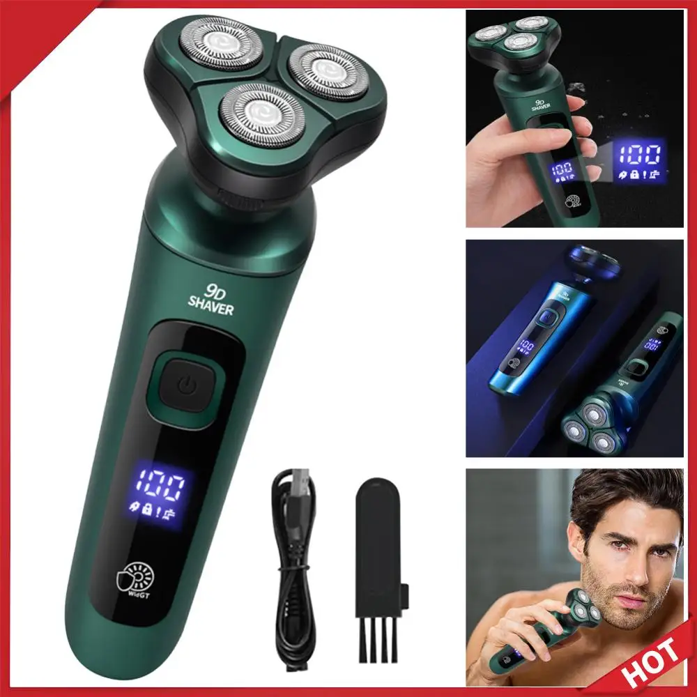 Мужская электрическая бритва для путешествий с цифровым дисплеем, тройной плавающей головкой, моющаяся, умная бритва, триммер для лица и бороды, для автомобиля и дома
Мужская электрическая бритва для путешествий с цифровым дисплеем, тройной плавающей головкой, моющаяся, умная бритва, триммер для лица и бороды, для автомобиля и дома